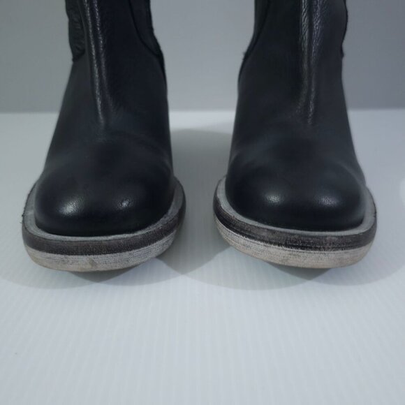 Free People Essential Slouch Boot Womens EU 36.5 Black Leather Tall Boho NEW - Picture 7 of 14